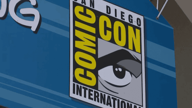 San Diego Comic-Con International sign displayed inside the convention center.