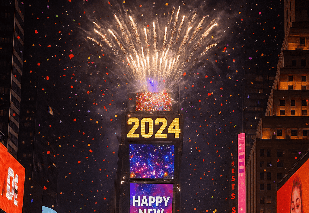 Taylor Swift Performs in Times Square for the 2024 New Year’s Eve Celebration