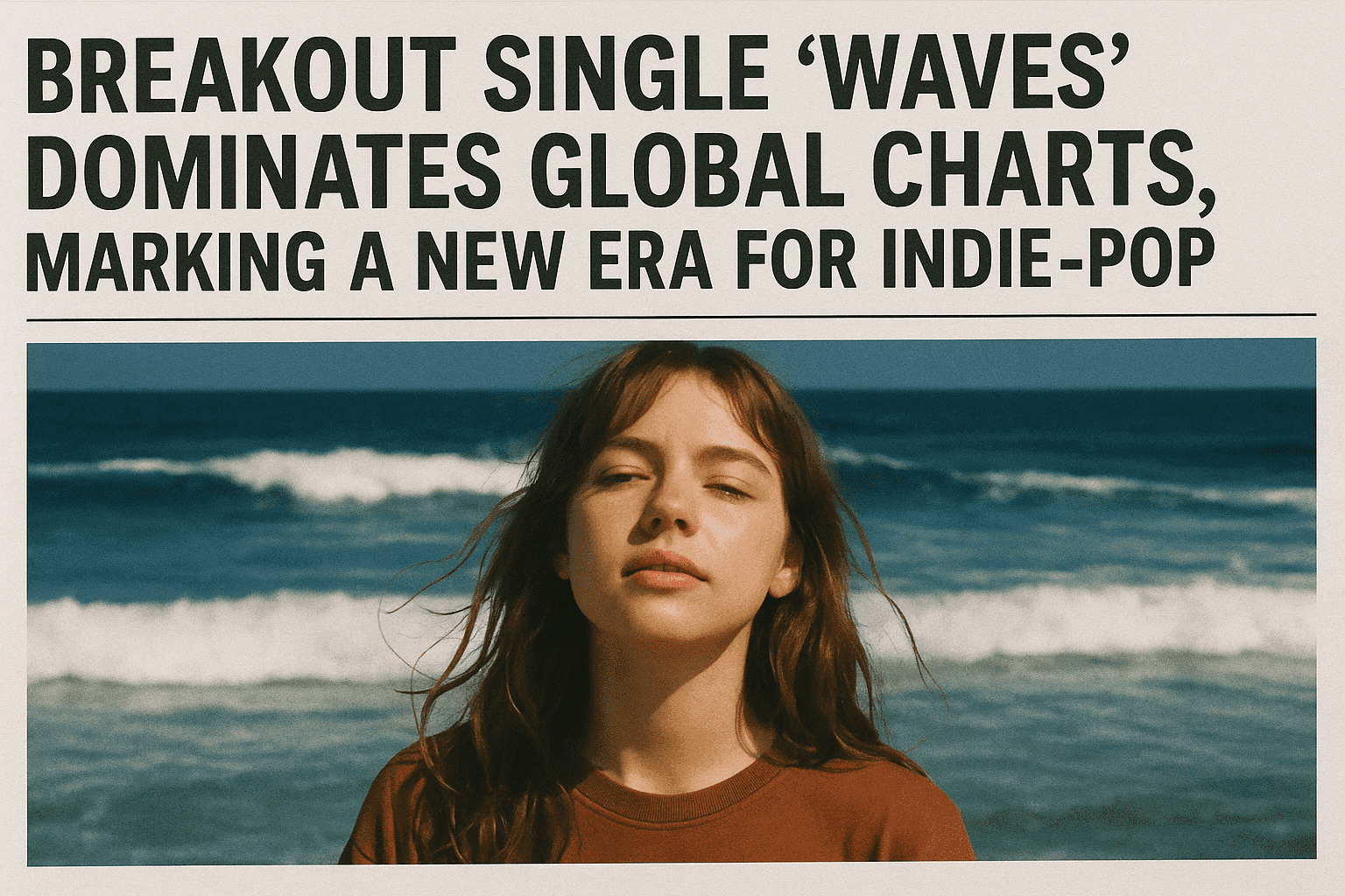 Luna Hargrave’s Breakout Single “Waves” Dominates Global Charts, Marking a New Era for Indie-Pop