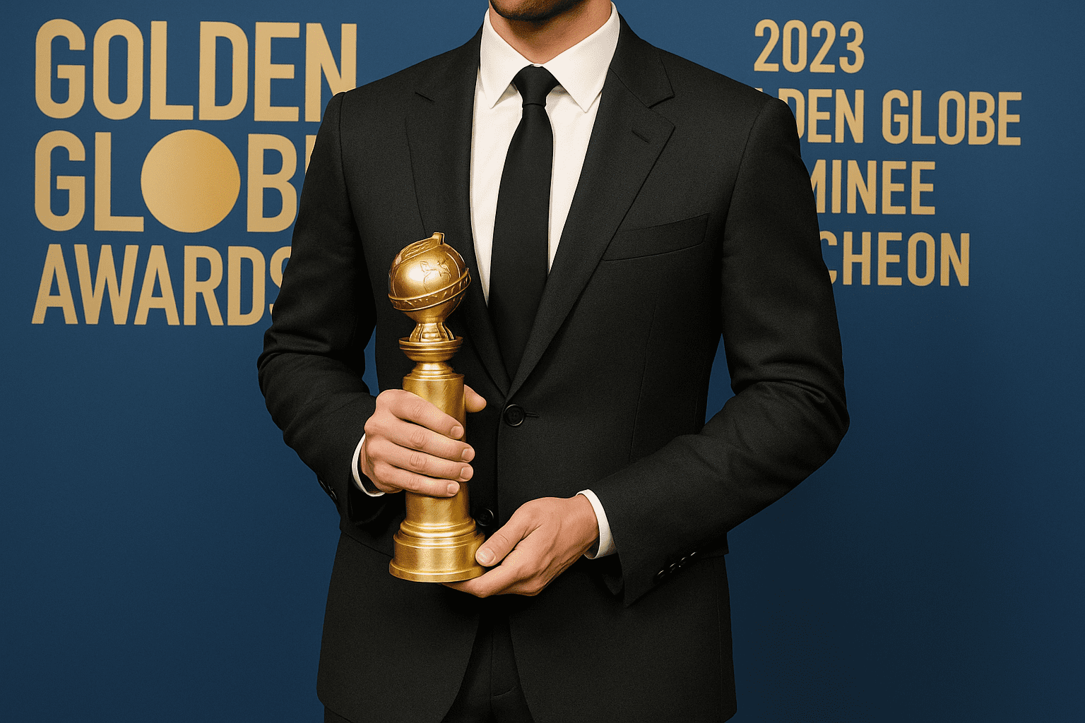 Sebastian Stan in Custom Ermenegildo Zegna at the 2023 Golden Globe Nominee Luncheon