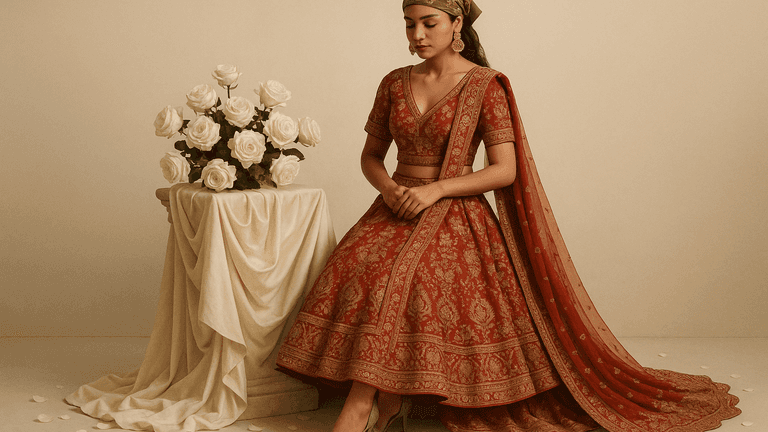 Alia Bhatt Sets New Wedding Style Trend with Bohemian Bandana and Traditional Lehenga
