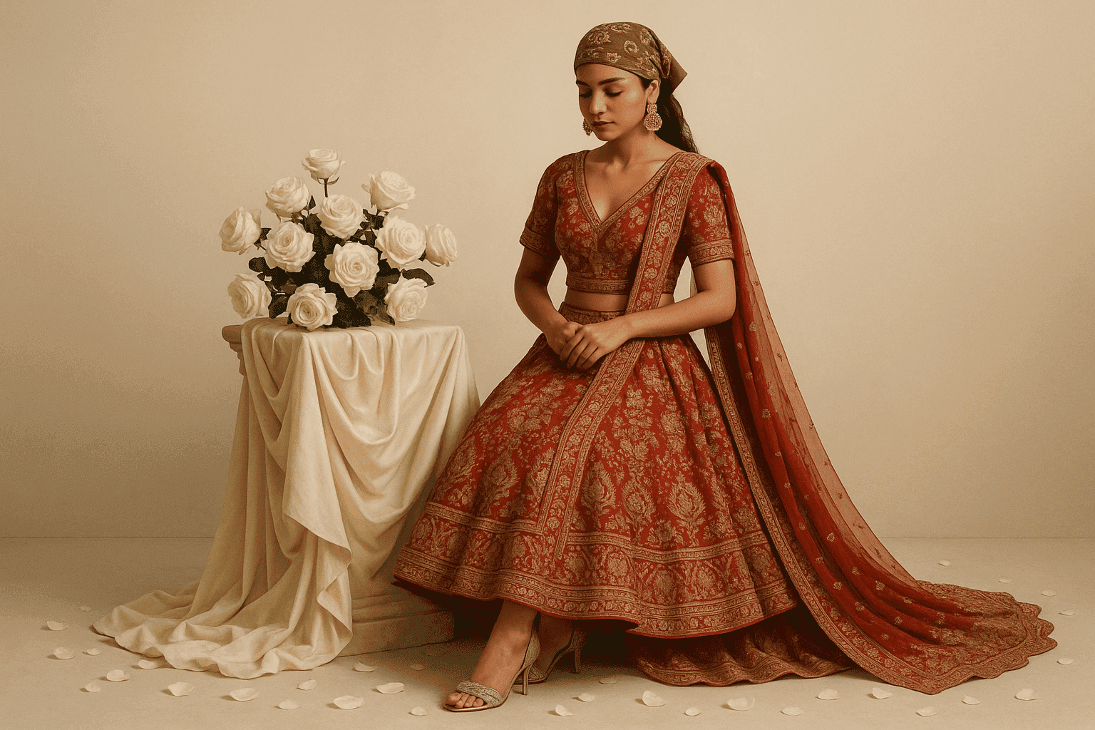 Alia Bhatt Sets New Wedding Style Trend with Bohemian Bandana and Traditional Lehenga